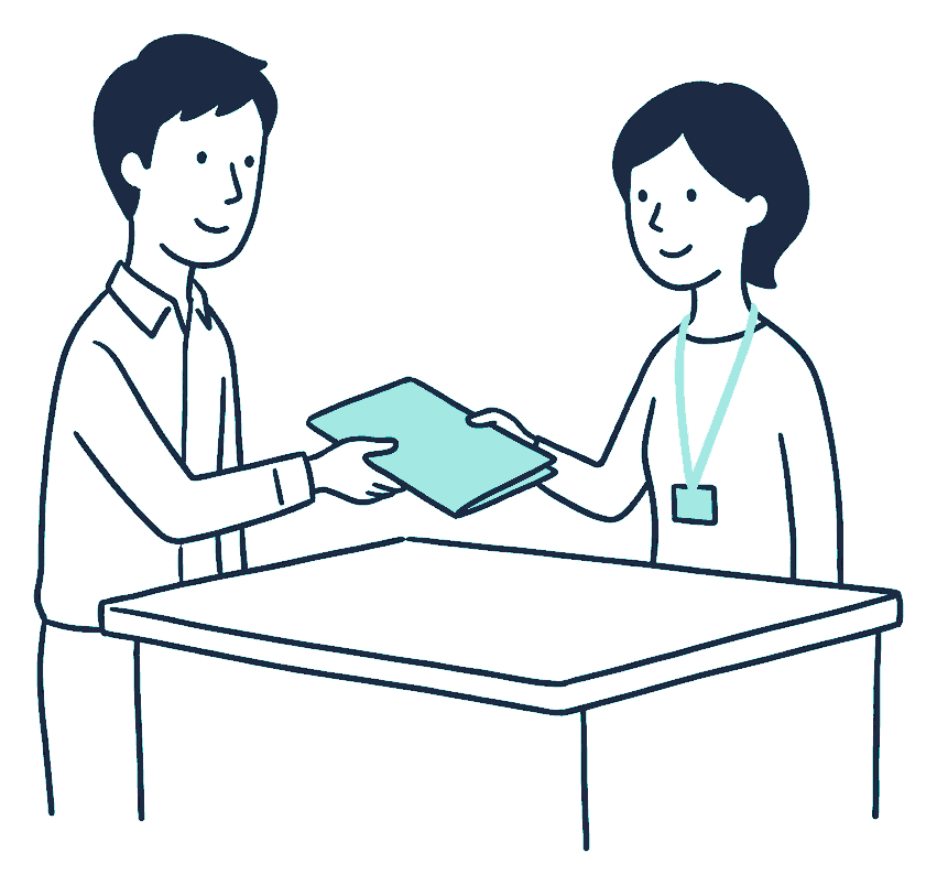 Two envelopes on a desk, one marked with a premium notice and one with a payslip, weighed against each other on a small balance